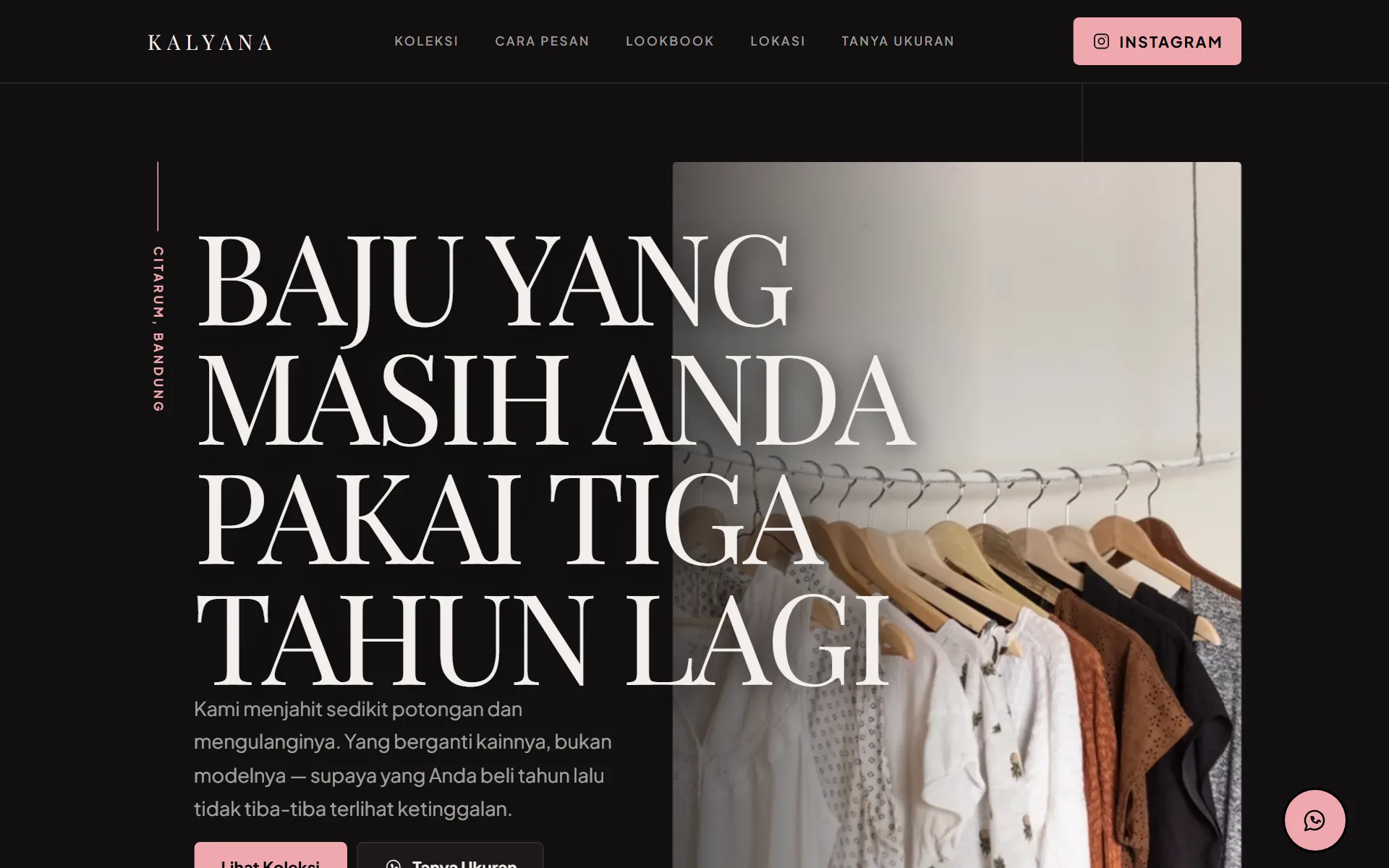 Tampilan desain Butik Fashion di layar komputer