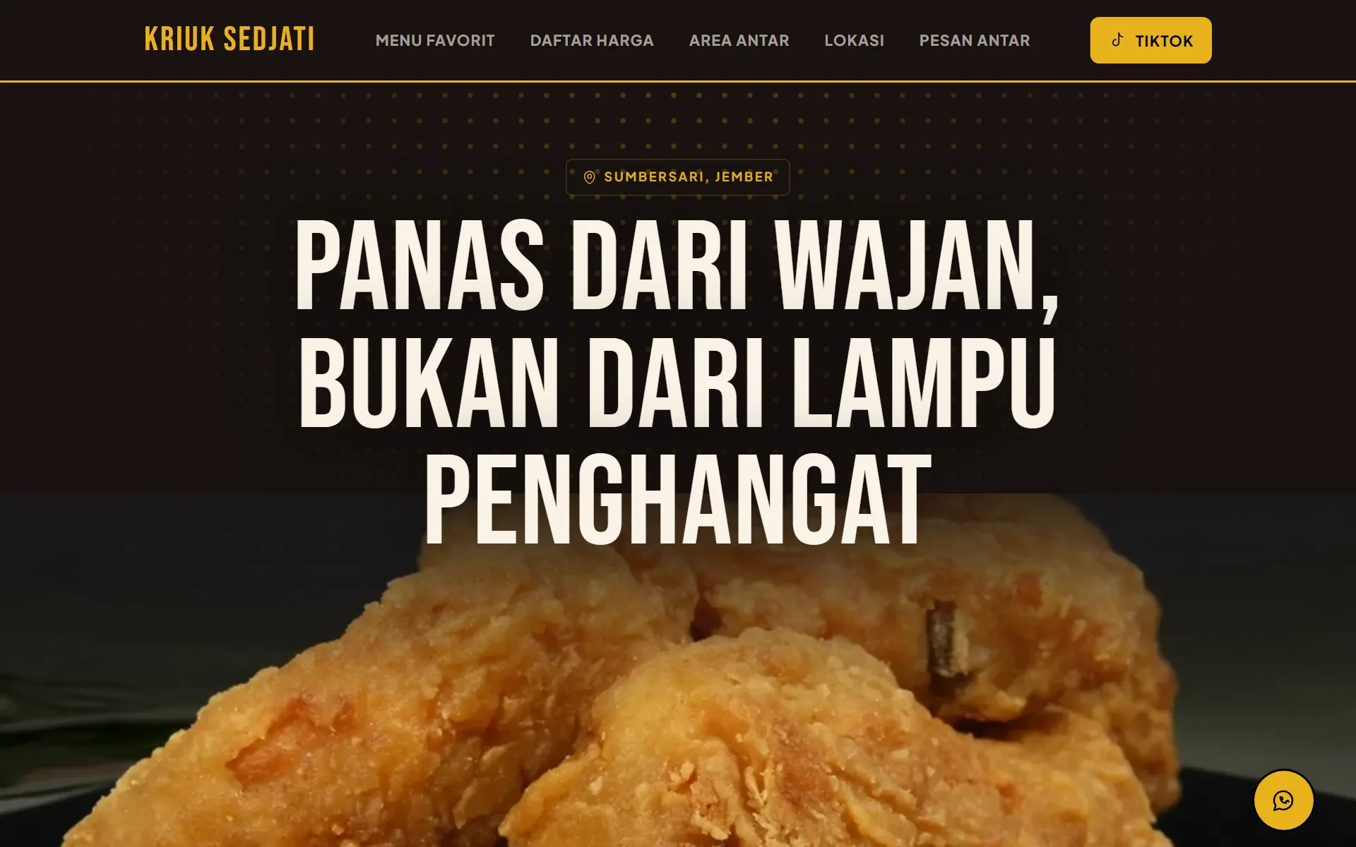 Tampilan desain Ayam Goreng di layar komputer