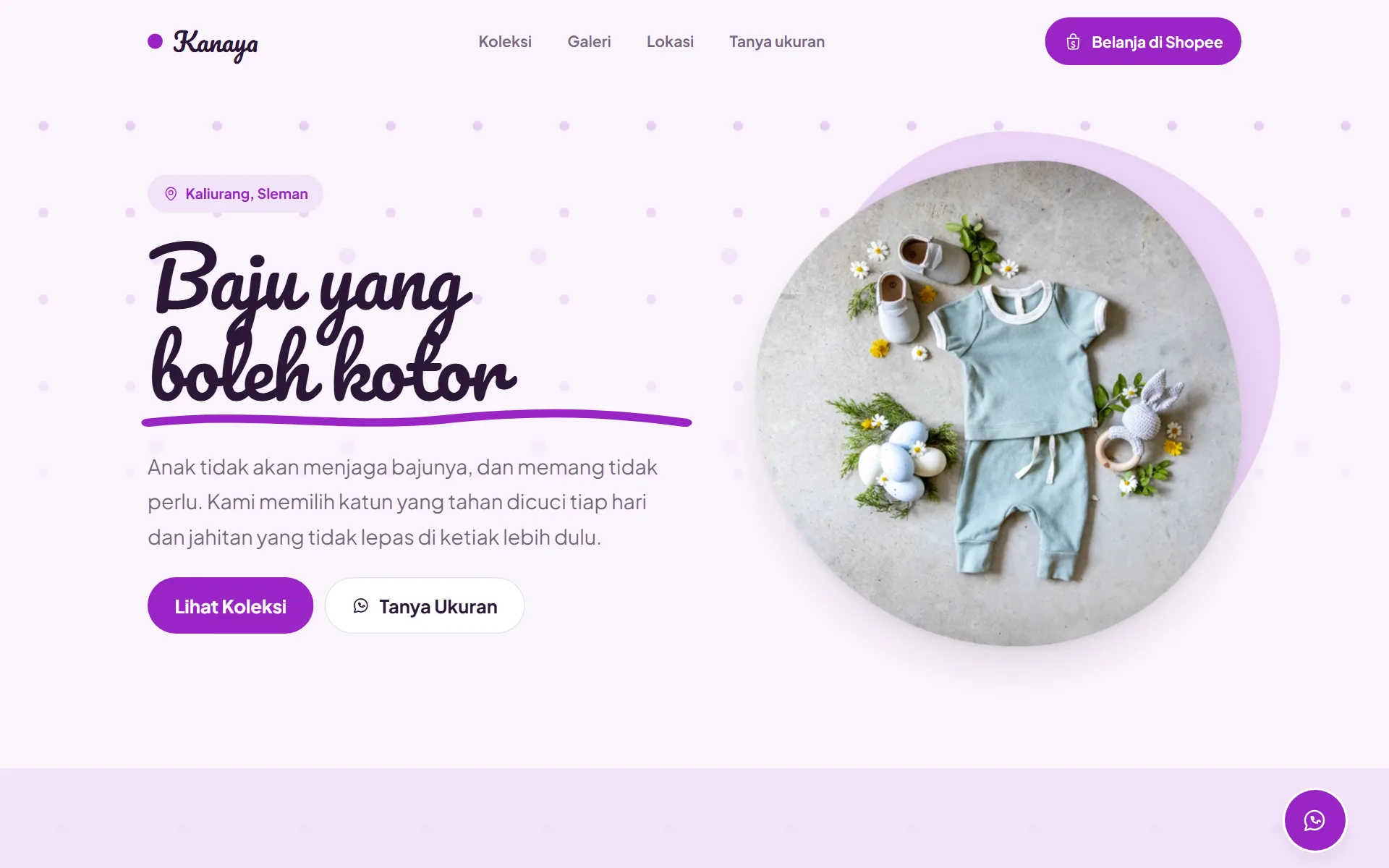 Tampilan desain Pakaian Anak di layar komputer