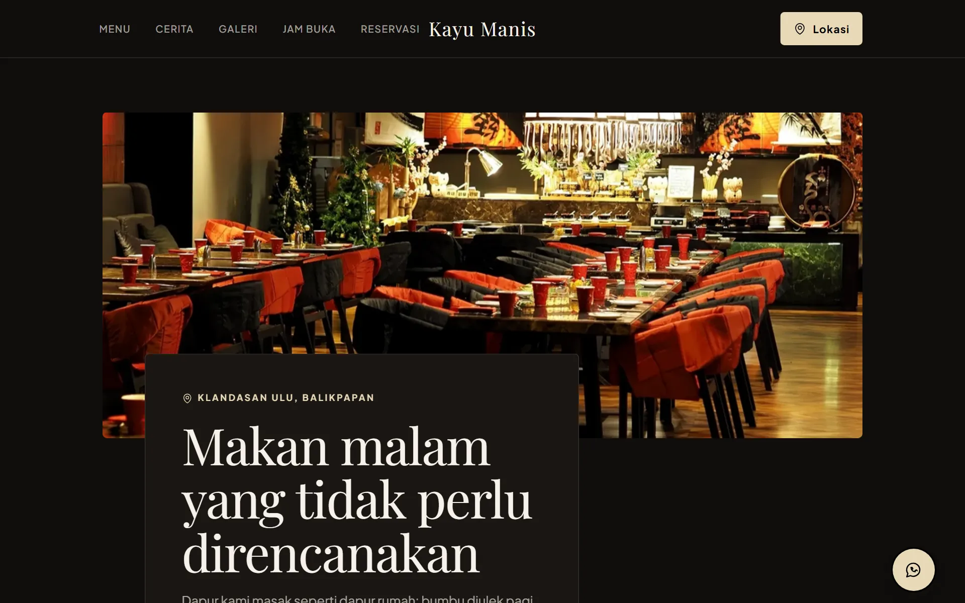 Tampilan desain Rumah Makan & Resto di layar komputer